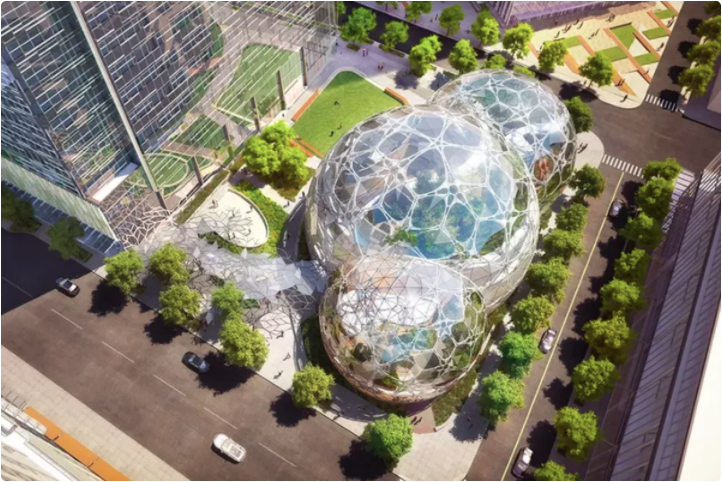 取自網路－Amazon Spheres 俯瞰圖